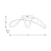 Люстра Zuma Line Fermi 92x29x33 см Золотистий (Zu20026C-GD)