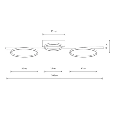 Люстра Nowodvorski Circolo Led 30x100x12 см Черный (Now10816)