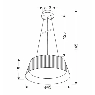 Люстра Candellux Umbria 45x145 см Бежево-білий (31-24176)