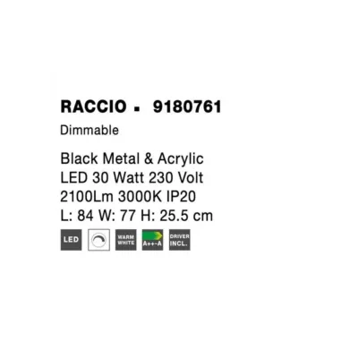 Люстра Nova Luce Raccio 84x77x25.5 см Черный (Nova9180761) Люстра Nova Luce Raccio 84x77x25.5 см Черный (Nova9180761)