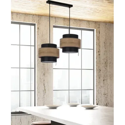 Люстра Candellux Twin 55x100 см Чорний (32-17888)