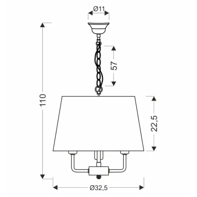 Люстра Candellux Pasteri 32.5x110 см Чорний (31-01351) Люстра Candellux Pasteri 32.5x110 см Чорний (31-01351)