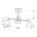 Люстра Candellux Less 48x26 см Черно-золотистый (33-70975)