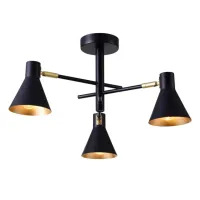 Люстра Candellux Less 48x26 см Чорно-золотистий (33-70975)