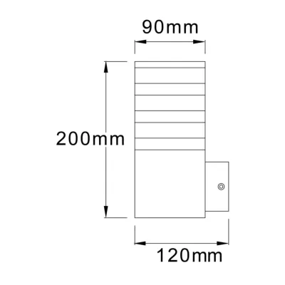 Вуличний світильник Polux Teksas 12x9x20 см Сірий (Pol317667)