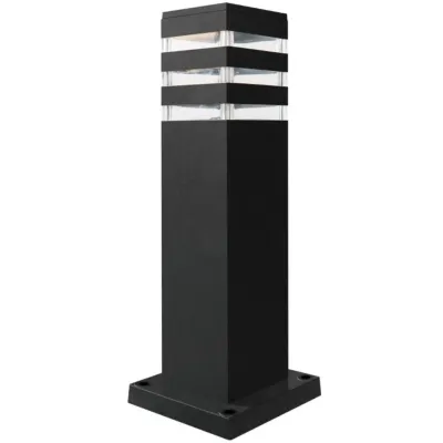 Вуличний світильник Polux Teksas 13x9x44 см Чорний (Pol316172)