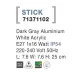 Вуличний світильник Nova Luce Stick 7.6x7.6x25 см Чорний (Nova71371102)