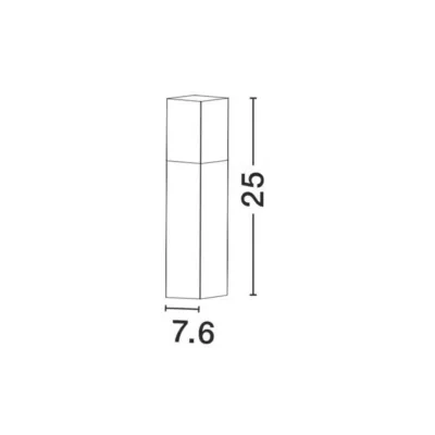 Вуличний світильник Nova Luce Stick 7.6x7.6x25 см Чорний (Nova71371102)