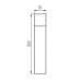 Парковый столбик Kanlux Vadra 8.2x8.2x80 см Антрацит-белый (Kan29013)