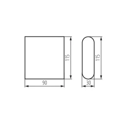 Вуличний світильник Kanlux Garto 11.5x3x9 см Чорний (Kan29270)