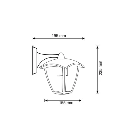 Вуличний світильник Polux Igma 19.5x15.5x23.5 см Чорний (Pol311870) Вуличний світильник Polux Igma 19.5x15.5x23.5 см Чорний (Pol311870)