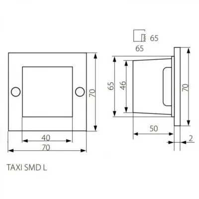 Вуличний світильник Kanlux Taxi 7x7x5 см Сріблястий (Kan26461)