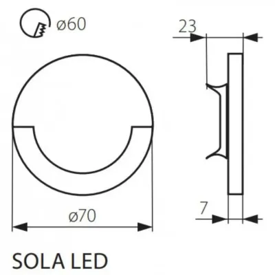 Светильник ступенчатый Kanlux Sola 0.7 см Серебристый (Kan23804)