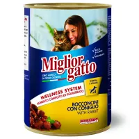 Влажный корм для взрослых кошек Morando Migliorgatto с кроликом 405 г (01222) Влажный корм для взрослых кошек Morando Migliorgatto с кроликом 405 г (01222)