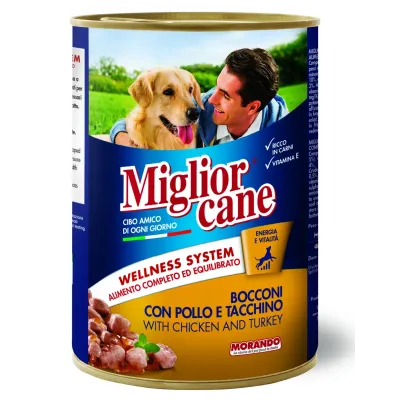Влажный корм для взрослых собак Morando Migliorcane с курицей и индейкой 405 г (01110)