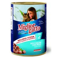 Влажный корм для взрослых кошек Morando Migliorgatto с рыбой 405 г (01224)