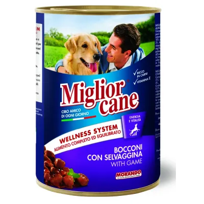Влажный корм Morando Migliorcane для взрослых собак в виде кусочков с дичью 405 г Влажный корм Morando Migliorcane для взрослых собак в виде кусочков с дичью 405 г