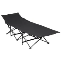 Розкладачка туристична No Brand 190x68x36 см Чорний (2104618599)