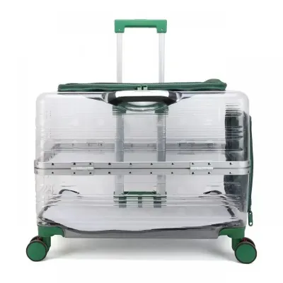 Контейнер-чемодан для переноски домашних питомцев CosmoPet CP-305 с колесиками 44х55х39 см Зеленый (3_06690) Контейнер-чемодан для переноски домашних питомцев CosmoPet CP-305 с колесиками 44х55х39 см Зеленый (3_06690)