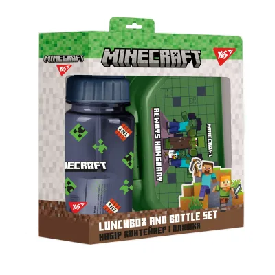 Набір контейнер і пляшка YES Minecraft Різнокольоровий 2 предмети (450144)