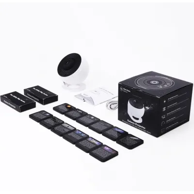 Проектор-нічник зоряного неба Galaxy Light Projector 14.5х14,5х11,5 см Чорно-білий