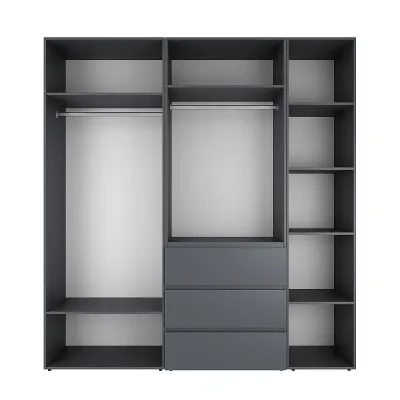Шафа розпашна Art In Head Light №4 200x220x50 см Графіт (LTK047000000)
