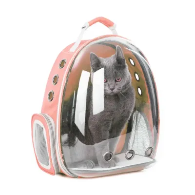 Рюкзак для перенесення вихованців RIAS Pet Cat 42x32x28 см Peach Персиковий (3_06893)
