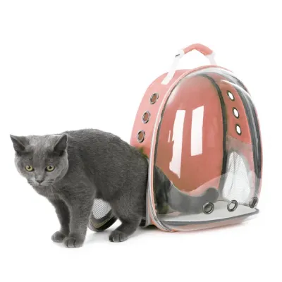 Рюкзак для перенесення вихованців RIAS Pet Cat 42x32x28 см Peach Персиковий (3_06893)