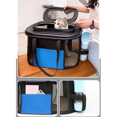 Сумка для перенесення домашніх тварин CosmoPet CP-45 45х28х28 см Чорно-синій (3_06894)
