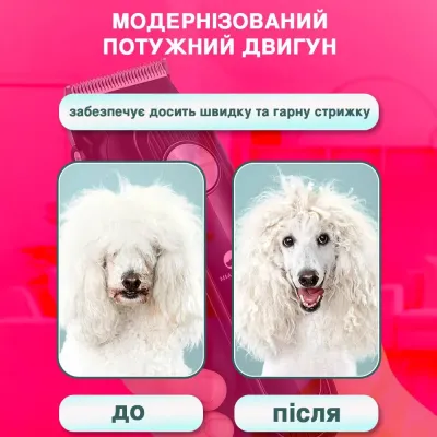 Машинка для стрижки собак і котів No Brand 4 насадки Чорний (PHT-1400)