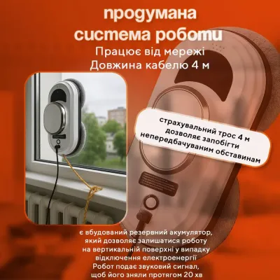 Робот для мойки стекла No Brand 600 Вт Белый (WW-523)