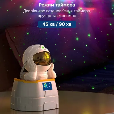 Лазерный проектор ночник Inspire Астронавт LWS-R-4 White Лазерный проектор ночник Inspire Астронавт LWS-R-4 White