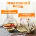 Поднос плетеный бамбуковый No Brand с сеткой-крышкой 30х30х17.5 см Бежевый (BAMKOS-0867)