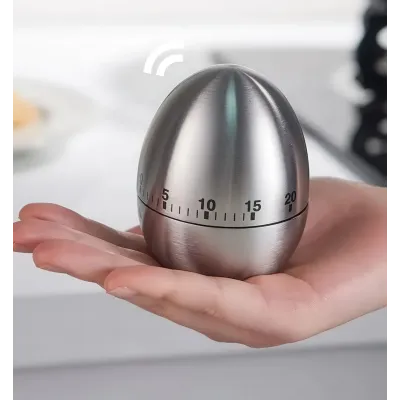 Таймер кухонный механический No Brand 60 минут Серебристый (TIMKUH-SLV-1338)