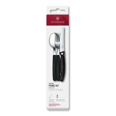 Кухонний набір Victorinox Swiss Classic Picnic Set Чорний 3 шт (6.7193.3F)