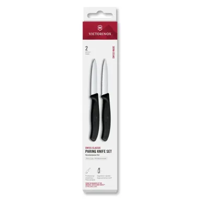 Кухонний набір Victorinox Swiss Classic Paring Set 8 см Чорний 2 шт (6.7693.2) Кухонний набір Victorinox Swiss Classic Paring Set 8 см Чорний 2 шт (6.7693.2)