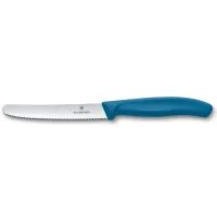 Кухонний ніж Victorinox Swiss Classic Tomato&Table 11 см Синий (6.7832.C1) Кухонний ніж Victorinox Swiss Classic Tomato&Table 11 см Синий (6.7832.C1)