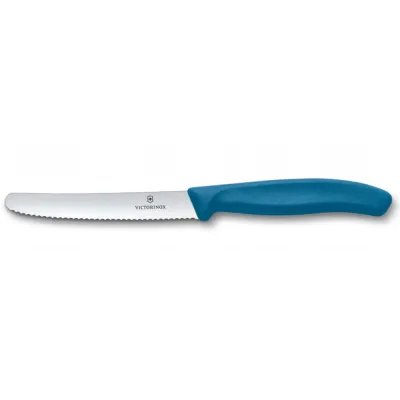 Кухонный нож Victorinox Swiss Classic Tomato&Table 11 см Синий (6.7832.C1) Кухонный нож Victorinox Swiss Classic Tomato&Table 11 см Синий (6.7832.C1)