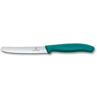Кухонний ніж Victorinox Swiss Classic Tomato&Table 11 см Бірюзовий (6.7834.C1)
