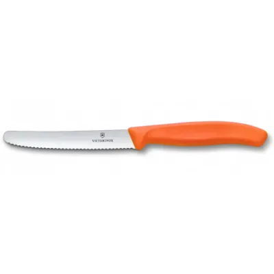 Кухонный нож Victorinox Swiss Classic Tomato&Table 11 см Оранжевый (6.7839.C1) Кухонный нож Victorinox Swiss Classic Tomato&Table 11 см Оранжевый (6.7839.C1)