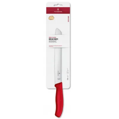 Кухонный нож для хлеба Victorinox Swiss Classic Bread 21 см Красный (6.8631.21C1B)