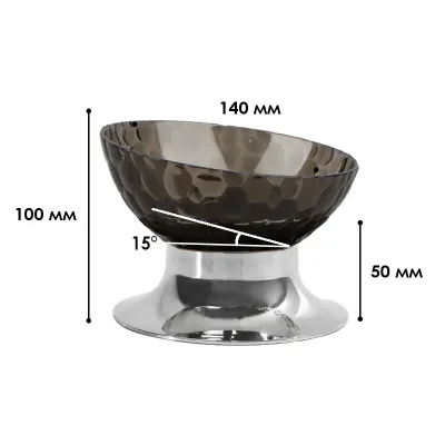 Миска для кішок Taotaopets 134425 0.77 л Сірий (13611-89198)