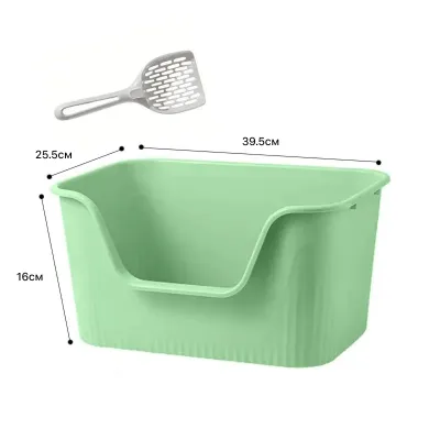 Туалет для кішок з лопаткою Taotaopets 262207 25.5x39.5x16 см Зелений (13609-89214) Туалет для кішок з лопаткою Taotaopets 262207 25.5x39.5x16 см Зелений (13609-89214)