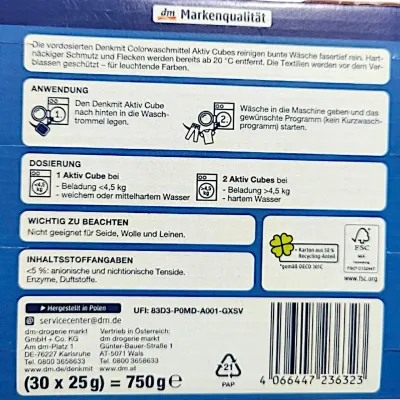 Таблетки для стирки DenkMit Aktiv Cubes 30 шт (7199) Таблетки для стирки DenkMit Aktiv Cubes 30 шт (7199)