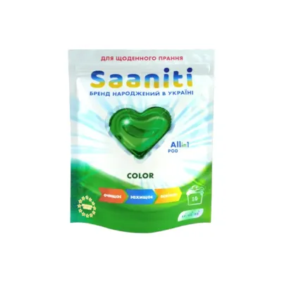 Капсулы для стирки Saaniti Цветное 10 шт (26728)