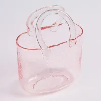 Сумка-ваза No Brand Glossy 28.5x19.5 см Рожевий (id_1913)