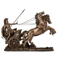 Настольная фигура Veronese Achilles на колеснице 30х35х14 см Коричневый (264569)