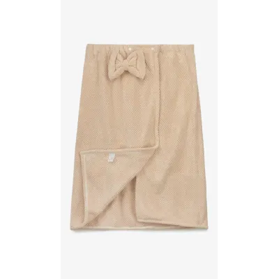 Полотенце-повязка женское No Brand T5-092842331-1 с бантиком 71х132 см Бежевый shop (2000999212314)