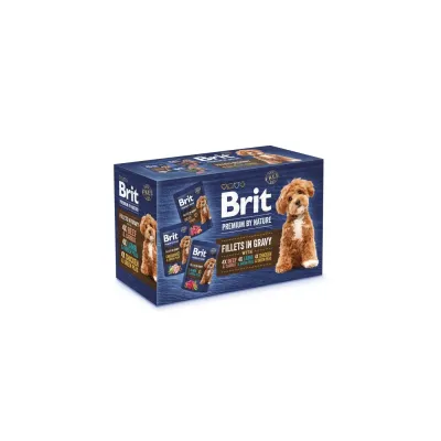 Влажный корм для собак Brit Premium Fillets in Gravy Multipack филе в соусе 12 шт 85 г (101245)