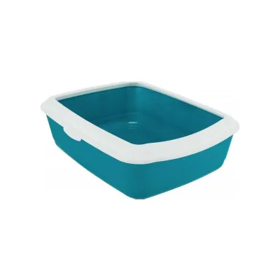 Туалет для кошек Trixie Classic с бортиком 37x15x47 см Сине-белый (40180)